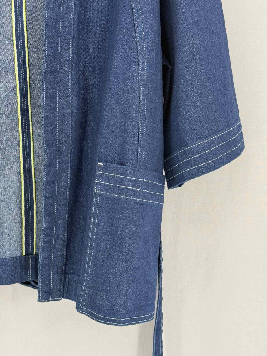Pre-loved MIH JEANS Kimono Blue Size Medium Top at Reems Closet