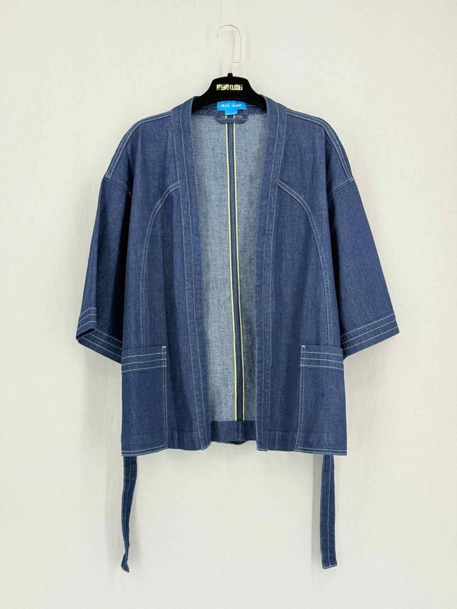 Pre-loved MIH JEANS Kimono Blue Size Medium Top at Reems Closet