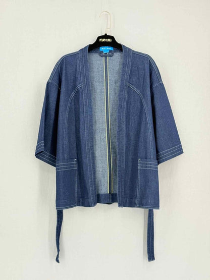 Pre-loved MIH JEANS Kimono Blue Size Medium Top at Reems Closet