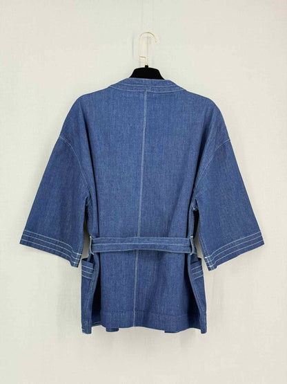 Pre-loved MIH JEANS Kimono Blue Size Medium Top at Reems Closet