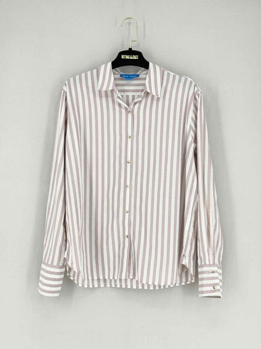 Pre - loved MIH JEANS Pink & White Striped Size Small Shirt at Reems Closet