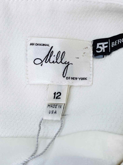 Pre - loved MILLY Sleeveless Black & White Size US 12 Short Dress at Reems Closet