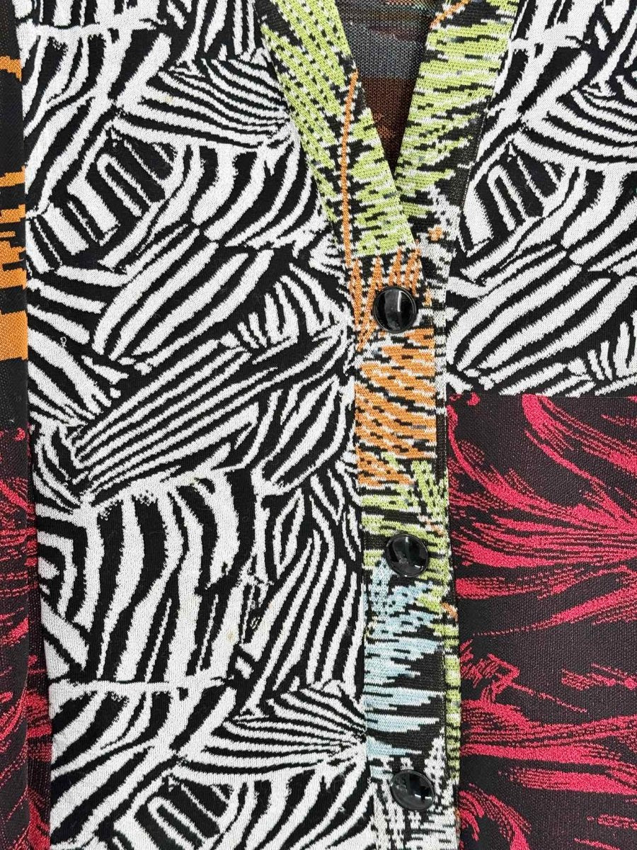 Pre - loved MISSONI 2020 Black Multicolor Size US 2 Cardigan at Reems Closet
