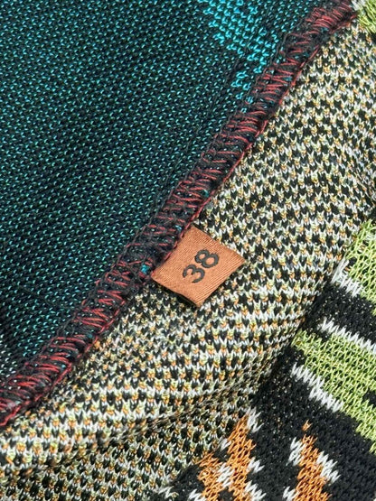 Pre - loved MISSONI 2020 Black Multicolor Size US 2 Cardigan at Reems Closet