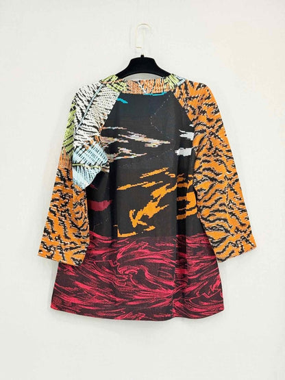 Pre - loved MISSONI 2020 Black Multicolor Size US 2 Cardigan at Reems Closet