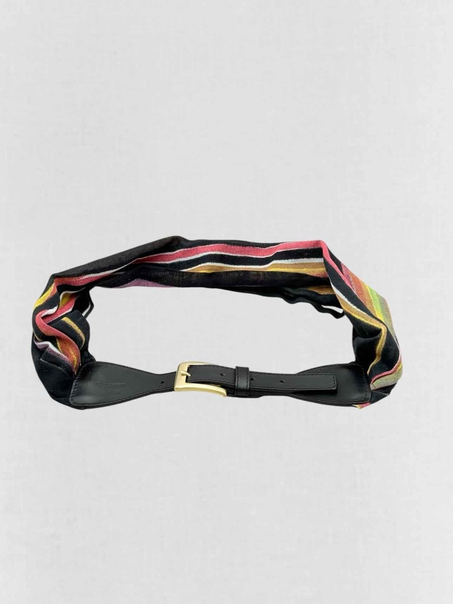 Pre - loved MISSONI Black Multicolor Belt at Reems Closet