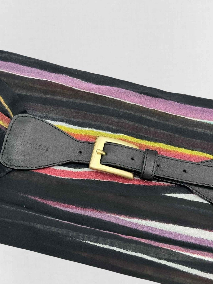 Pre - loved MISSONI Black Multicolor Belt at Reems Closet