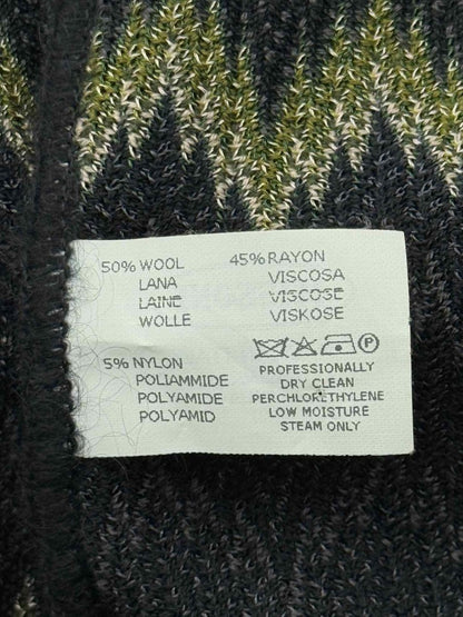 Pre - loved MISSONI Black Multicolor Chevron Size US 8 Cardigan at Reems Closet