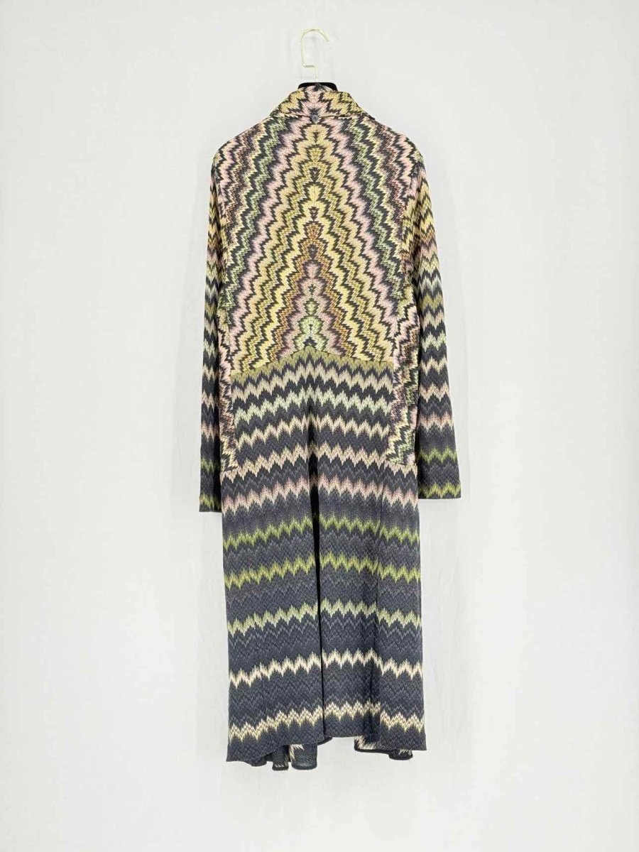 Pre - loved MISSONI Black Multicolor Chevron Size US 8 Cardigan at Reems Closet
