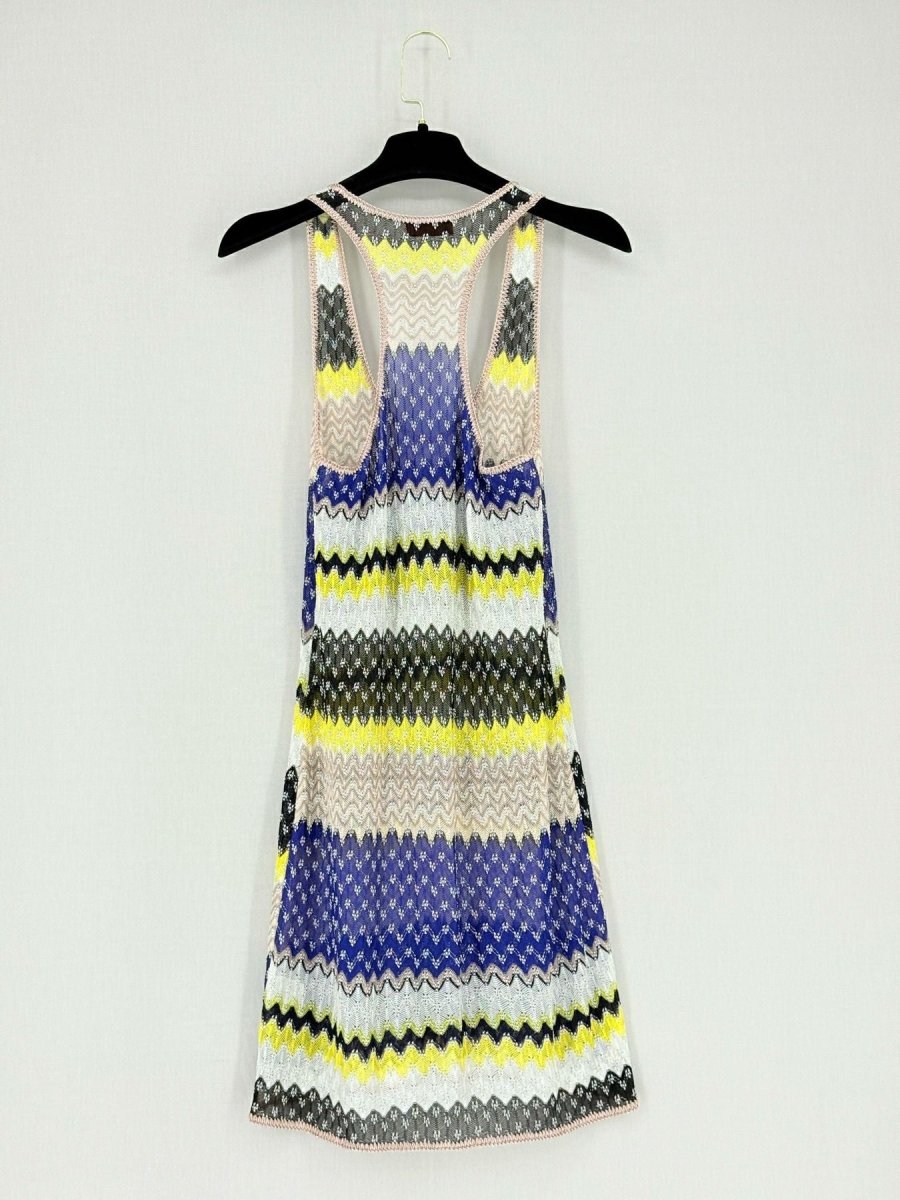 Pre - loved MISSONI Blue Multicolor Size Small Short Dress at Reems Closet