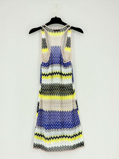 Pre - loved MISSONI Blue Multicolor Size Small Short Dress at Reems Closet