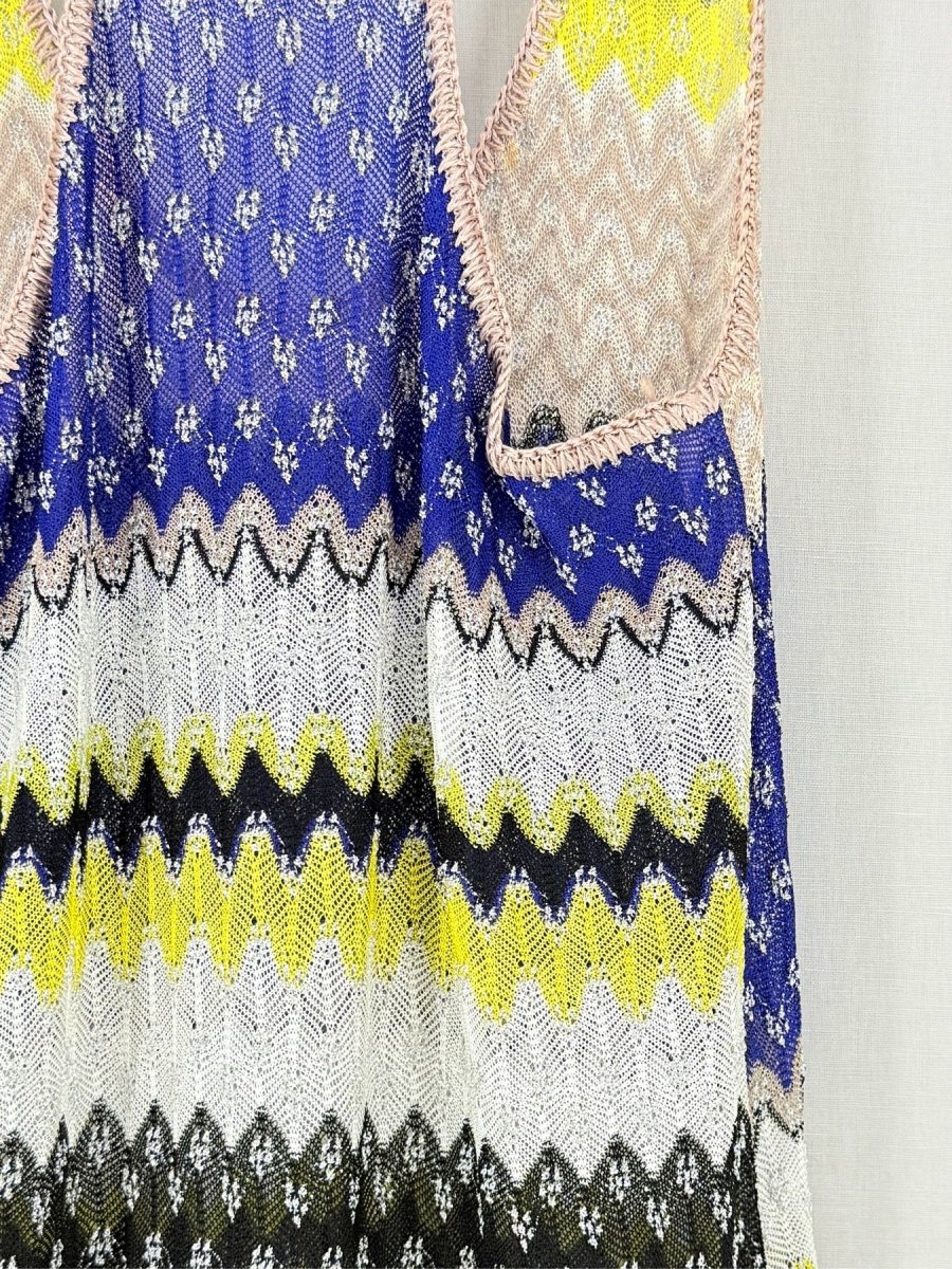 Pre - loved MISSONI Blue Multicolor Size Small Short Dress at Reems Closet