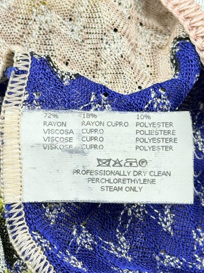 Pre - loved MISSONI Blue Multicolor Size Small Short Dress at Reems Closet