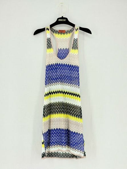 Pre - loved MISSONI Blue Multicolor Size Small Short Dress at Reems Closet