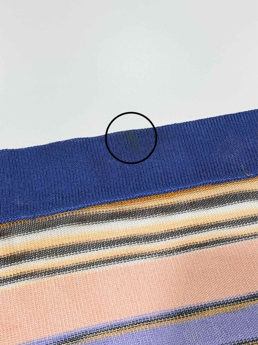 Pre - loved MISSONI Blue Multicolor Striped Scarf at Reems Closet