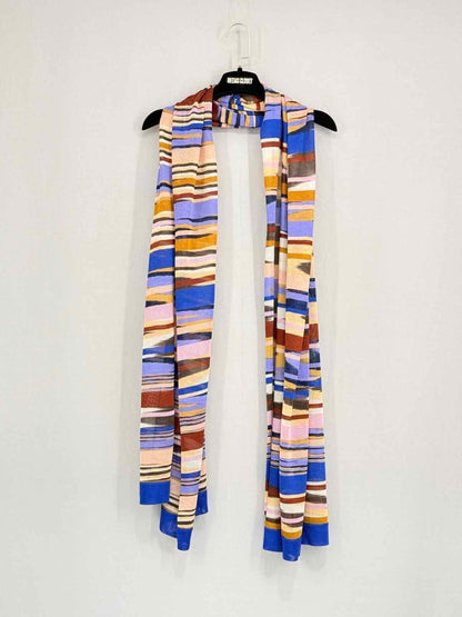 Pre - loved MISSONI Blue Multicolor Striped Scarf at Reems Closet