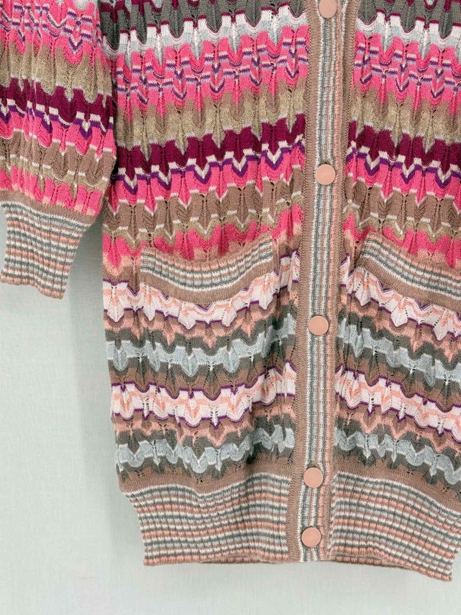 Pre - loved MISSONI Brown Multicolor Chevron Size US 2 2 PC Top at Reems Closet