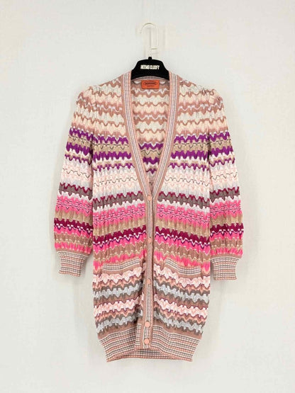 Pre - loved MISSONI Brown Multicolor Chevron Size US 2 2 PC Top at Reems Closet