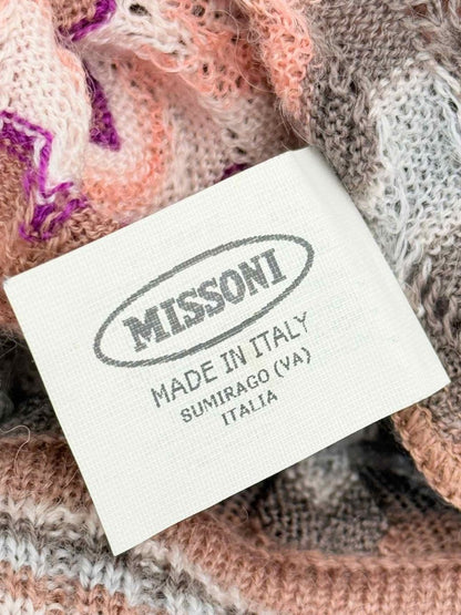 Pre - loved MISSONI Brown Multicolor Chevron Size US 2 2 PC Top at Reems Closet