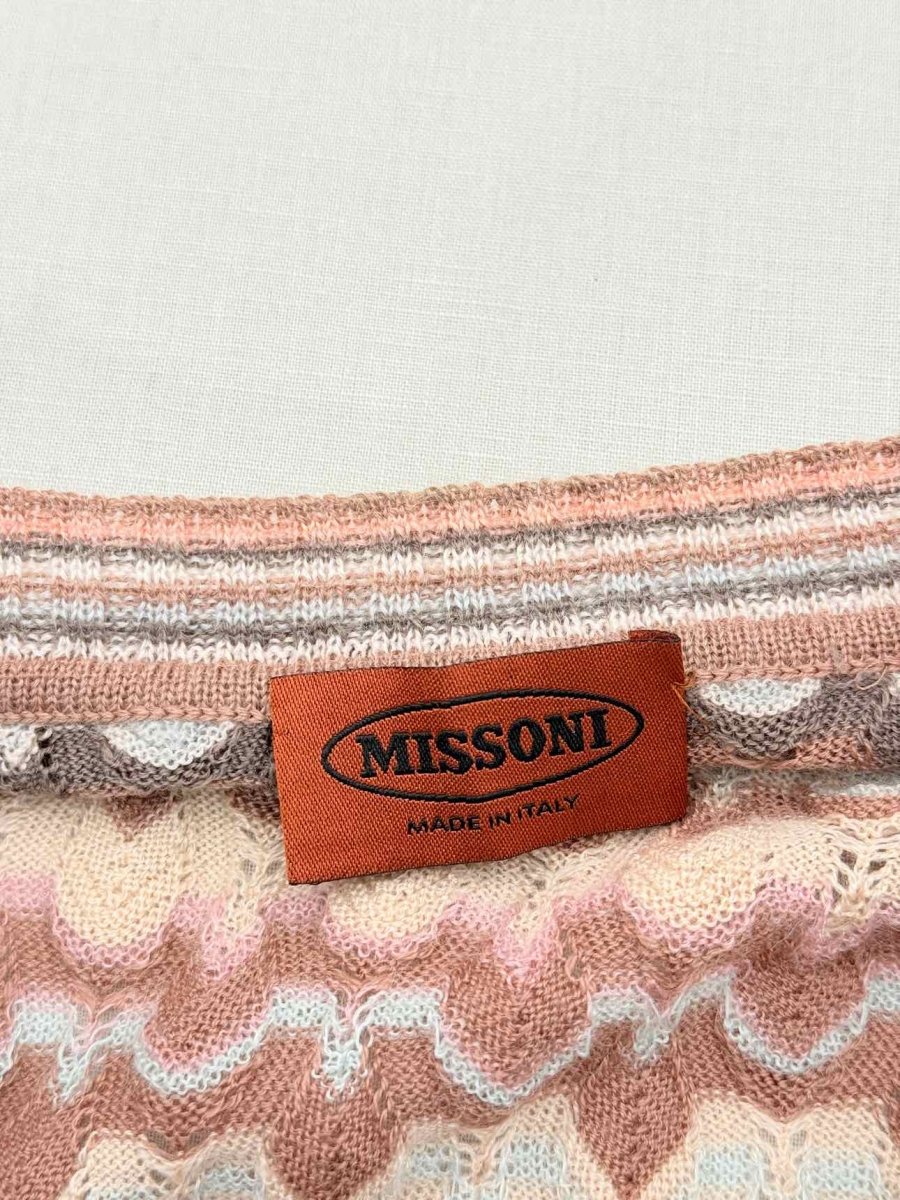 Pre - loved MISSONI Brown Multicolor Chevron Size US 2 2 PC Top at Reems Closet