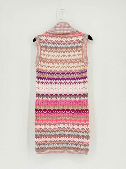 Pre - loved MISSONI Brown Multicolor Chevron Size US 2 2 PC Top at Reems Closet