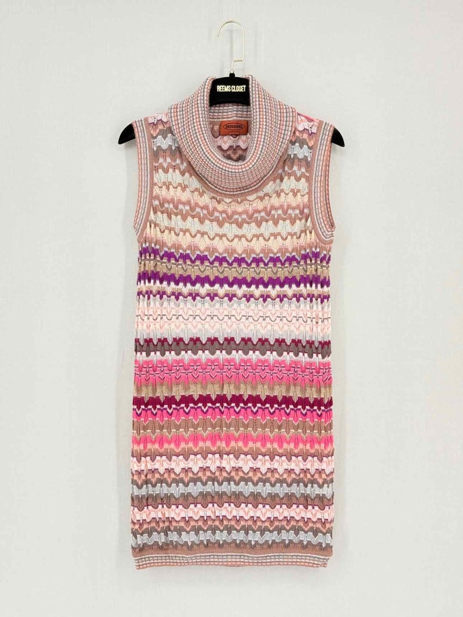 Pre - loved MISSONI Brown Multicolor Chevron Size US 2 2 PC Top at Reems Closet