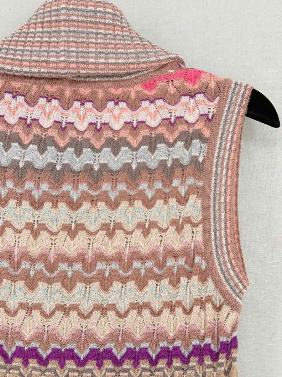 Pre - loved MISSONI Brown Multicolor Chevron Size US 2 2 PC Top at Reems Closet
