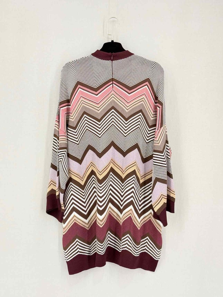 Pre-loved MISSONI Brown Multicolor Zigzag Size Medium Sweater at Reems Closet