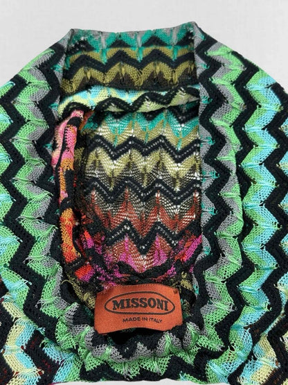 Pre - loved MISSONI Green Multicolor Chevron Hat at Reems Closet