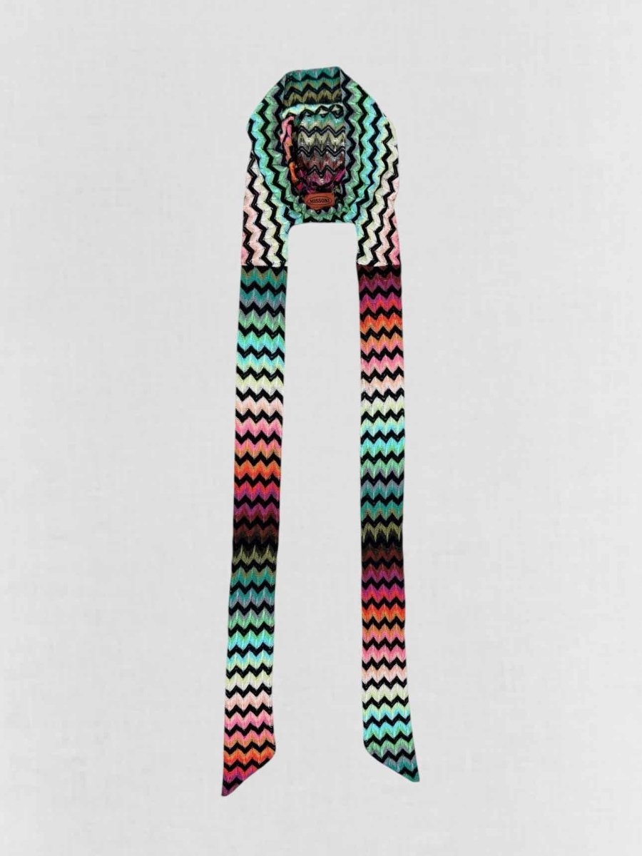 Pre - loved MISSONI Green Multicolor Chevron Hat at Reems Closet