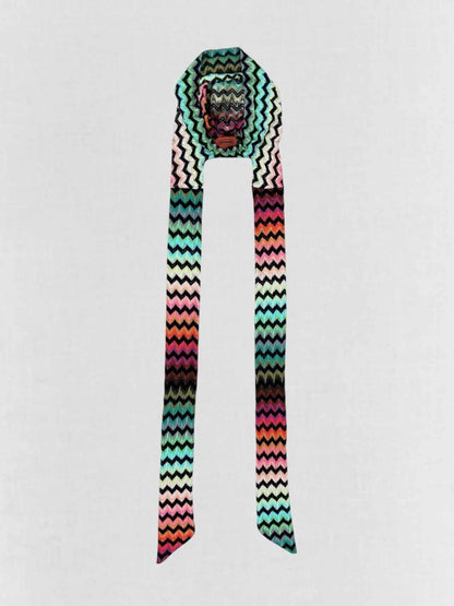 Pre - loved MISSONI Green Multicolor Chevron Hat at Reems Closet