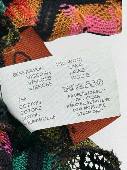 Pre - loved MISSONI Green Multicolor Chevron Hat at Reems Closet