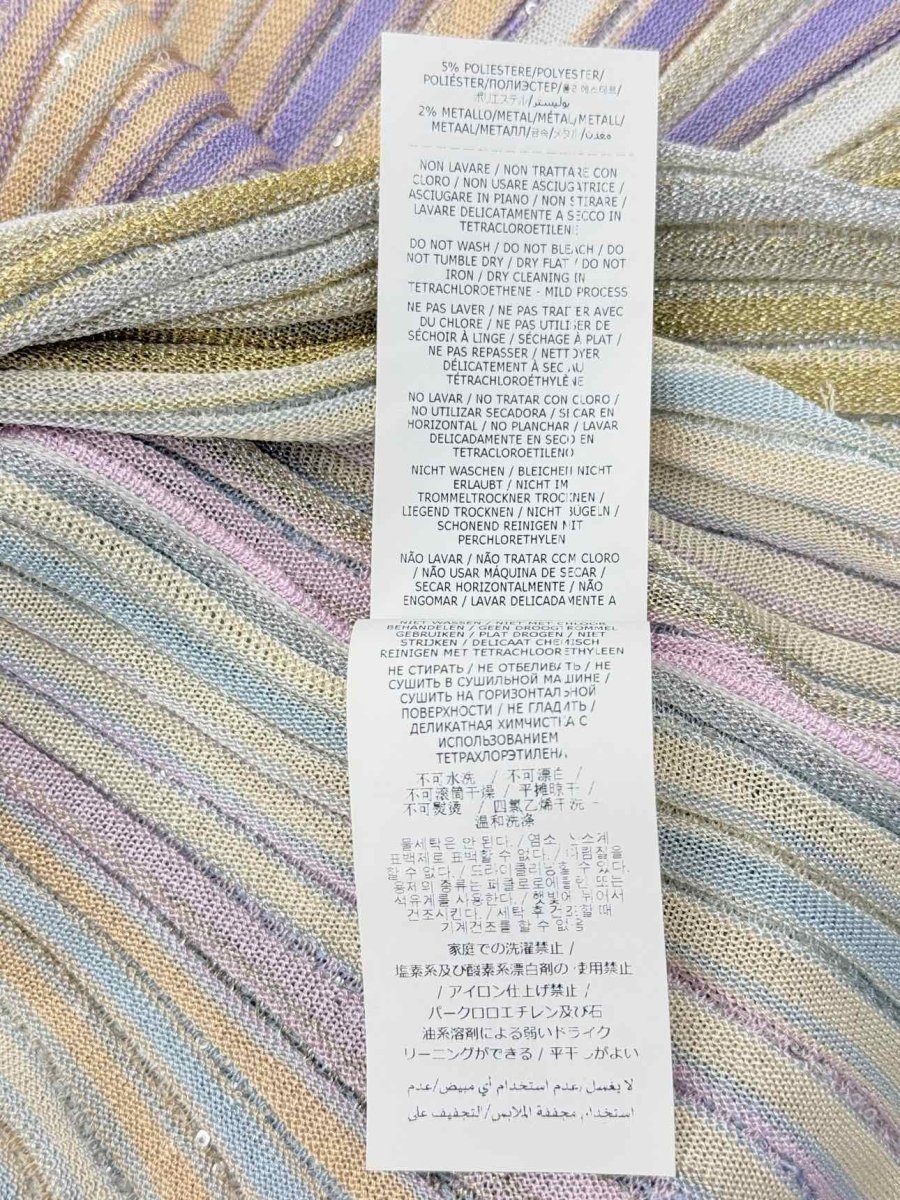 Pre - loved MISSONI Grey Multicolor Ribbed Size US 10 Top at Reems Closet