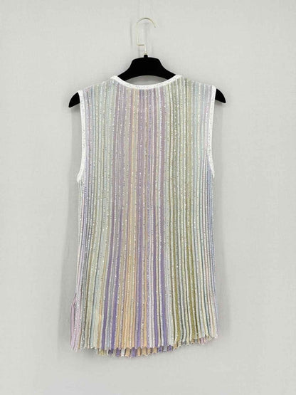 Pre - loved MISSONI Grey Multicolor Ribbed Size US 10 Top at Reems Closet