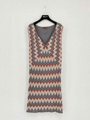 Pre-loved MISSONI Grey Multicolor Size US 4 Knee Length Dress at Reems Closet