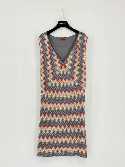 Pre-loved MISSONI Grey Multicolor Size US 4 Knee Length Dress at Reems Closet