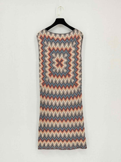 Pre-loved MISSONI Grey Multicolor Size US 4 Knee Length Dress at Reems Closet
