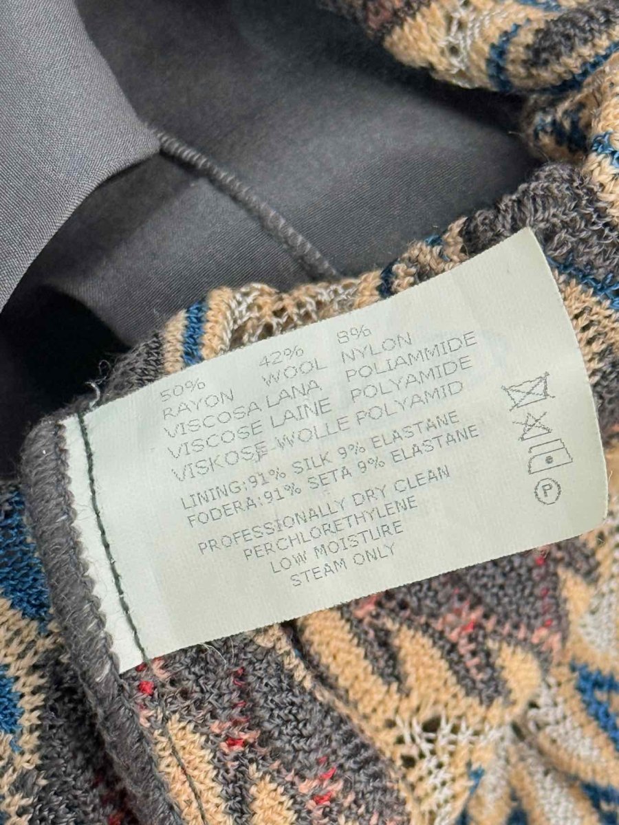 Pre-loved MISSONI Grey Multicolor Size US 4 Knee Length Dress at Reems Closet