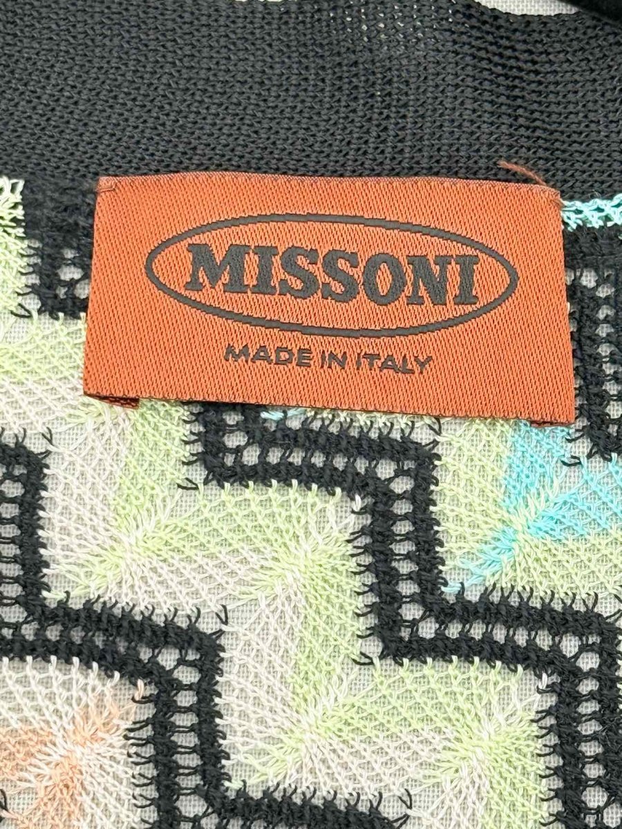 Pre - loved MISSONI Pink Multicolor Chevron Size US 4 Cardigan at Reems Closet