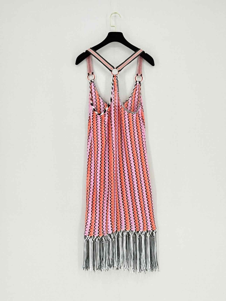 Pre - loved MISSONI Pink Multicolor Size US 8 Short Dress at Reems Closet