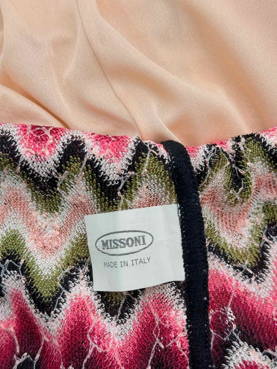 Pre-loved MISSONI Pink Multicolor Zigzag Size US 6 Short Dress at Reems Closet