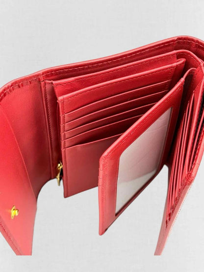 Pre - loved MISSONI Red Multicolor Zigzag Compact Wallet at Reems Closet