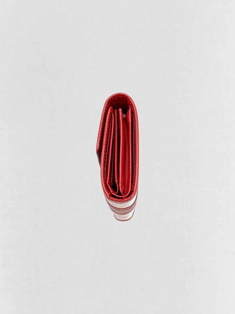 Pre - loved MISSONI Red Multicolor Zigzag Compact Wallet at Reems Closet