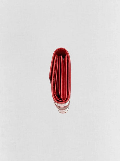 Pre - loved MISSONI Red Multicolor Zigzag Compact Wallet at Reems Closet