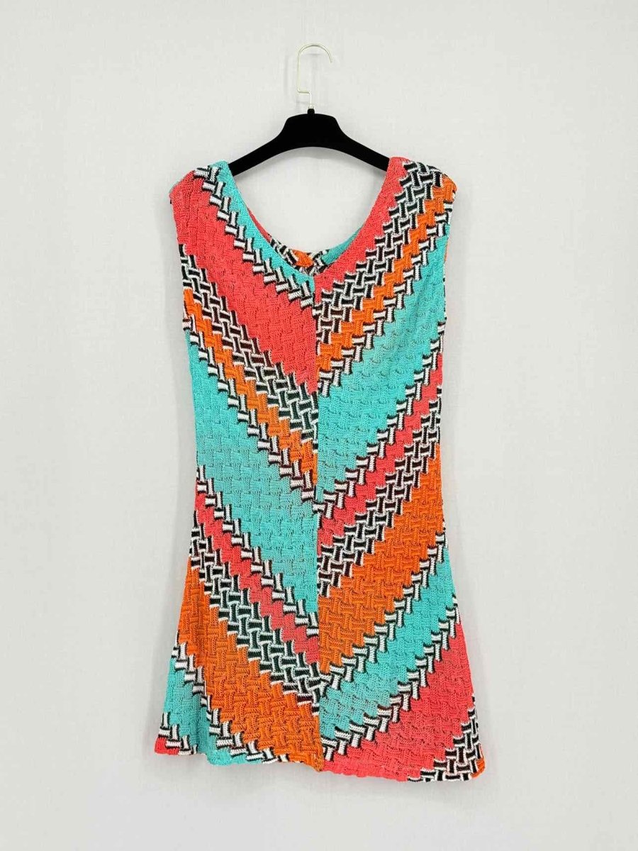 Pre - loved MISSONI Turquoise Multicolor Short Dress at Reems Closet