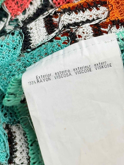 Pre - loved MISSONI Turquoise Multicolor Short Dress at Reems Closet