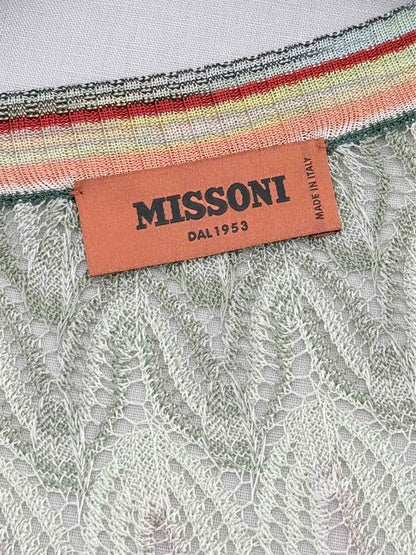 Pre-loved MISSONI Yellow Multicolor Zigzag Size US 4 Cardigan at Reems Closet