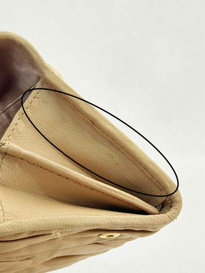 Pre - loved MIU MIU Beige Continental Wallet at Reems Closet