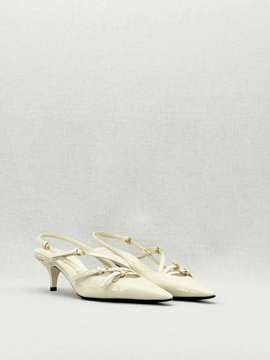 Pre - loved MIU MIU Beige Size EU 35.5 Slingbacks at Reems Closet