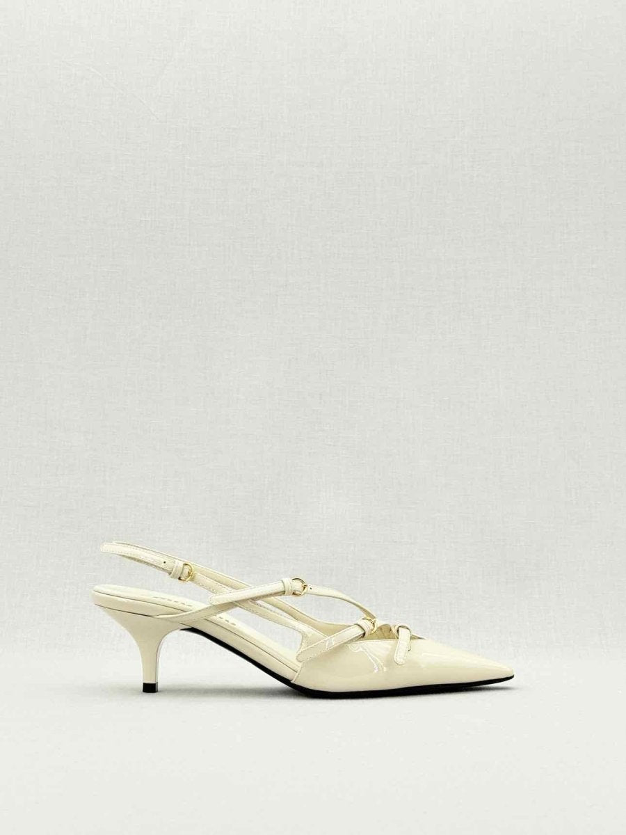 Pre - loved MIU MIU Beige Size EU 35.5 Slingbacks at Reems Closet